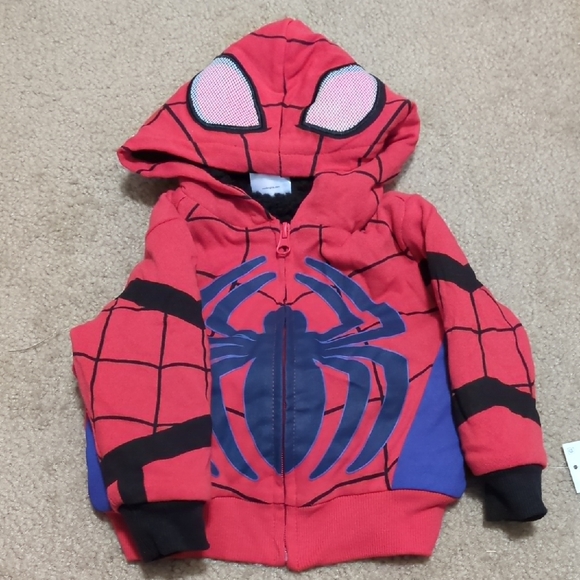 Marvel Other - Adorable Spiderman Hooded Jacket 12M